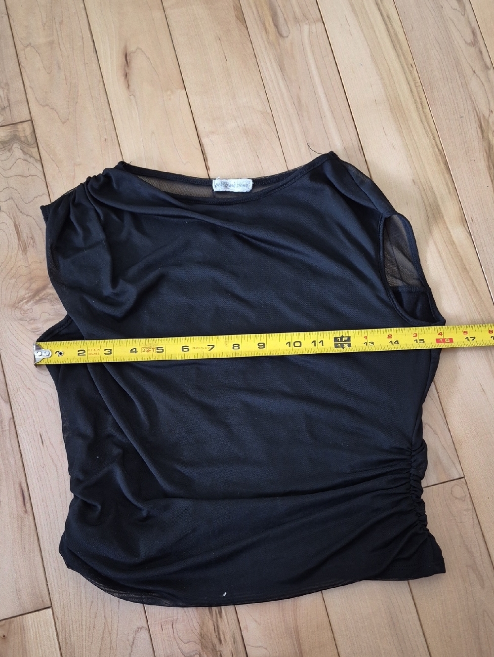 Pebble And Stone Women's Size Small (I Think) Black Sleeveless Ruched Top - Picture 5 of 5
